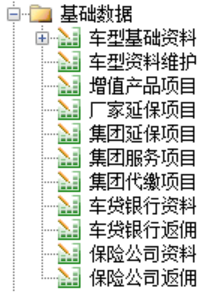 用勤哲Excel服务器开发4S店新车销售系统 - 主要基础数据
